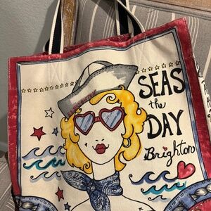 Brighton "Seas The Day" canvas Tote Bag